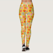 Helles, farbenfrohes Berry Frucht Muster Leggings (Rückseite)