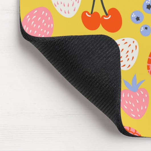 Helles, farbenfrohes Berry Frucht Muster Mousepad (Ecke)