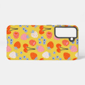 Helles, farbenfrohes Berry Frucht Muster Samsung Galaxy Hülle (Rückseite (Horizontal))