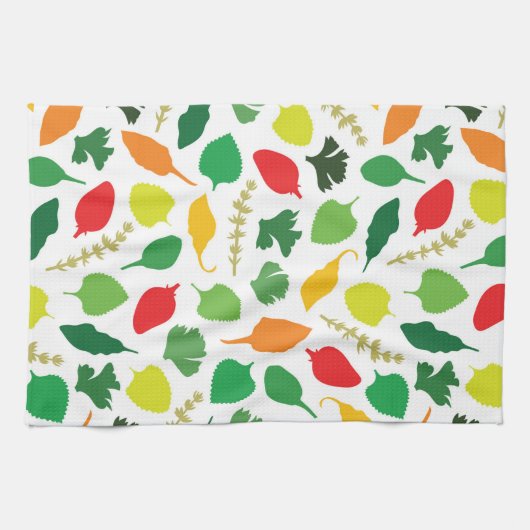Helles, farbenfrohes KüchenGartenmuster Geschirrtuch (Horizontal)