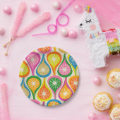 Helles, farbenfrohes Mittelalter Modernes Atommust Pappteller (Party)