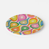 Helles, farbenfrohes Mittelalter Modernes Atommust Pappteller (Schrägansicht)