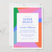 Helles, farbenfrohes und Abstraktes Brautparty Einladung (Vorderseite)