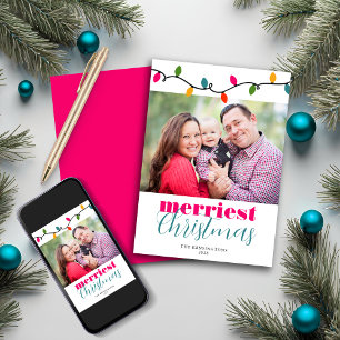 Helles, farbenfrohes Weihnachtslicht Foto Feiertagskarte