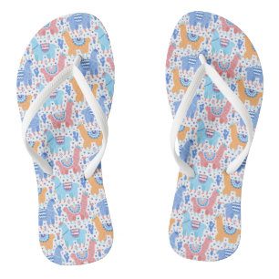 Helles, farbiges Alpaca-Muster Badesandalen