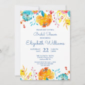 Helles, farbiges Brautparty Einladung (Vorderseite)