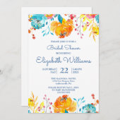 Helles, farbiges Brautparty Einladung (Vorne/Hinten)