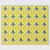 Helles, farbiges Foto Text Dinosaurier Ei Geschenkpapier (Flach)