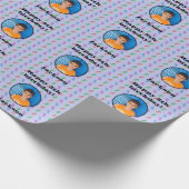 Helles, farbiges Foto Text Dinosaurier Muster Geschenkpapier (Ecke)