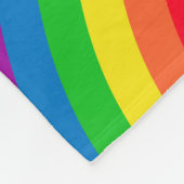 Helles, farbiges Fun Rainbow Stripes-Muster Fleecedecke (Ecke)