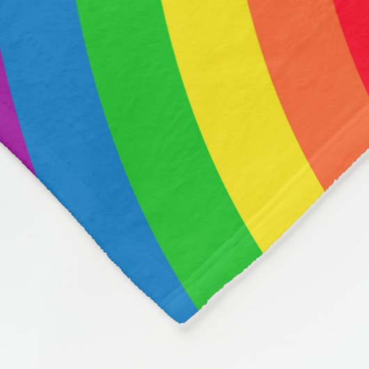 Helles, farbiges Fun Rainbow Stripes-Muster Fleecedecke (Ecke)