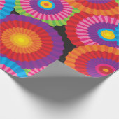 Helles, farbiges mexikanisches Fans-Party Geschenkpapier (Ecke)