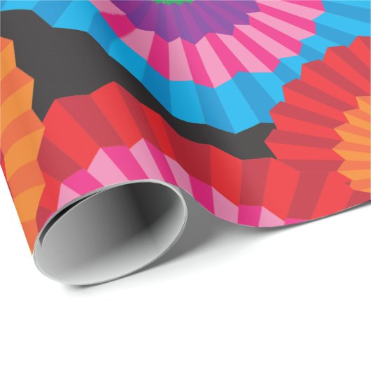 Helles, farbiges mexikanisches Fans-Party Geschenkpapier (Rolleneckpunkt)