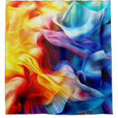 Helles farbiges Muster Duschvorhang (Vorderseite)