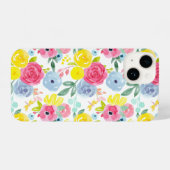 Helles, farbiges Muster iPhone Hülle (Rückseite (Horizontal))