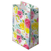 Helles, farbiges Muster Kleine Geschenktüte (Vorderseite Schrägansicht)