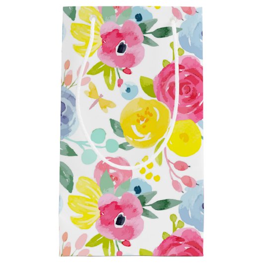 Helles, farbiges Muster Kleine Geschenktüte (Vorderseite)