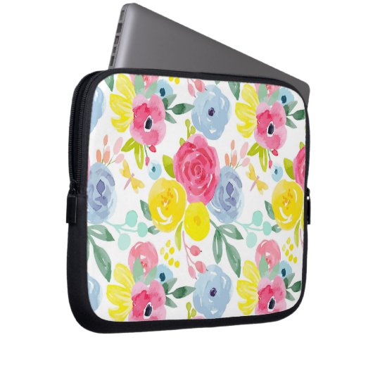 Helles, farbiges Muster Laptopschutzhülle (Vorne Rechts)