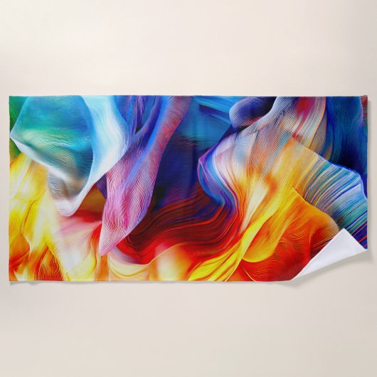 Helles farbiges Muster Strandtuch (Vorderseite)