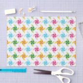 Helles, farbiges Pinradmuster Seidenpapier (Handwerk)