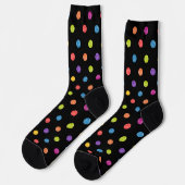 Helles, farbiges Polka-Dot-Muster Socken (Linkes Detail)
