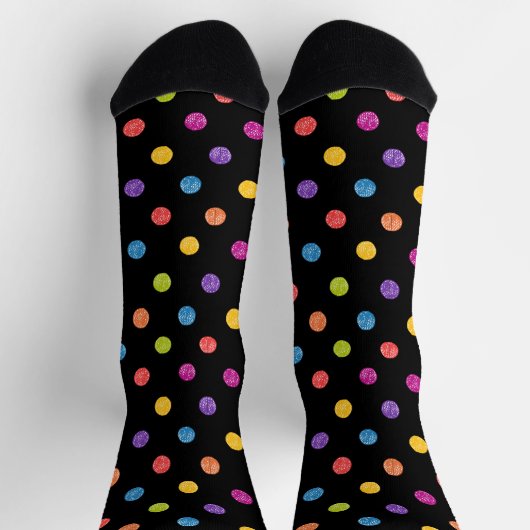 Helles, farbiges Polka-Dot-Muster Socken (Oben)
