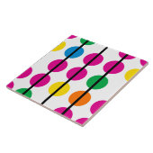 Helles farbiges Polka Dot Strip Muster Fliese (Seite)