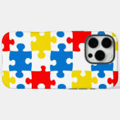 Helles, farbiges Puzzlespiecmuster Case-Mate iPhone Hülle (Rückseite (Horizontal))