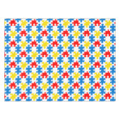 Helles, farbiges Puzzlespiecmuster Tischdecke (Vorderseite (Horizontal))