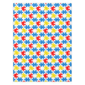 Helles, farbiges Puzzlespiecmuster Tischdecke (Vorderseite)