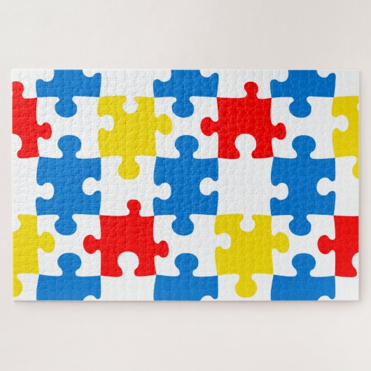 Helles, farbiges Puzzleteil-Muster Puzzle (Horizontal)