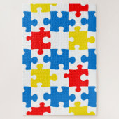 Helles, farbiges Puzzleteil-Muster Puzzle (Vertikal)