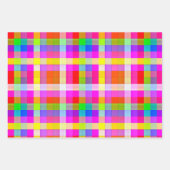 Helles, farbiges Rainbow-Quadrat Geschenkpapier Set (Vorderseite)