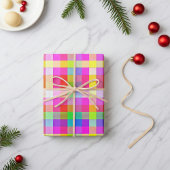 Helles, farbiges Rainbow-Quadrat Geschenkpapier Set