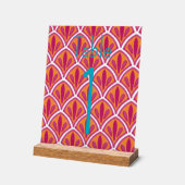 Helles, farbiges Rosa und orangefarbener Fan-Hochz Acrylschild (Winkel)