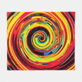 Helles, farbiges Spiralmuster Fleecedecke (Vorderseite (Horizontal))