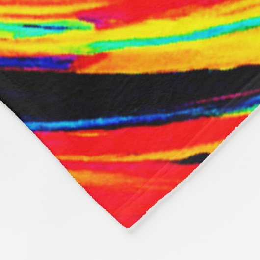 Helles, farbiges Spiralmuster Fleecedecke (Ecke)