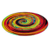 Helles, farbiges Spiralmuster Schneidebrett (Ecke)