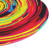 Helles, farbiges Spiralmuster Schneidebrett (Ecke)