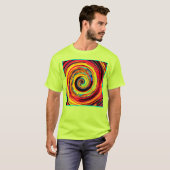 Helles, farbiges Spiralmuster T-Shirt (Vorne ganz)