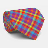 Helles farbiges Tartan Trendy Modern Pattern Krawatte (Gerollt)