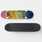 Helles, farbiges Web Abstrakt Skateboard (Horizontal)