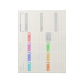 Helles, farbiges Wochenplaner Notepad Notizblock (Rotiert)
