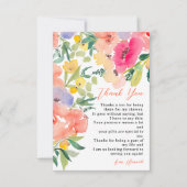 Helles, feines bohansardenes Brautparty Dankeskarte (Vorderseite)