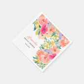 Helles, feines bohansardenes Brautparty Serviette (Ecke)