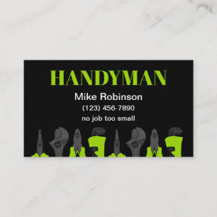 Helles, feines Handyman Business Cards Design Visitenkarte