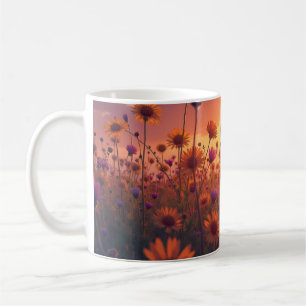 Helles Feld wild lebender Blume Kaffeetasse