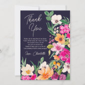 Helles, fett formatiertes Brautparty von Blume Dankeskarte (Vorderseite)