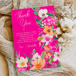 Helles, fett formatiertes Brautparty von Blume Dankeskarte