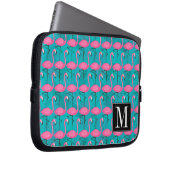 Helles Flamingo-Muster | addieren Ihre Initiale Laptopschutzhülle (Vorne Rechts)
